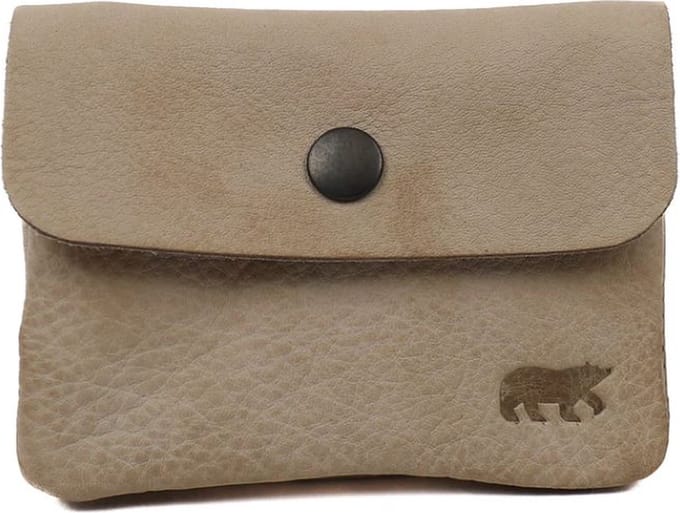 Bear Design Pietje Leren Portemonneetje - Feather