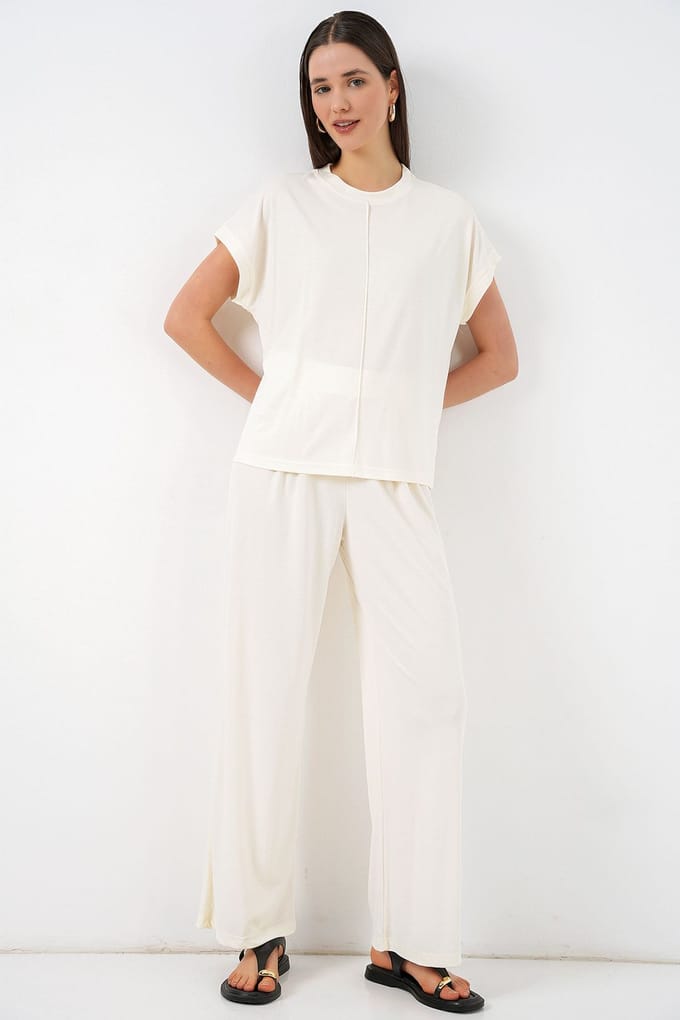 Ontspannen Pasvorm Crew Neck Blouse