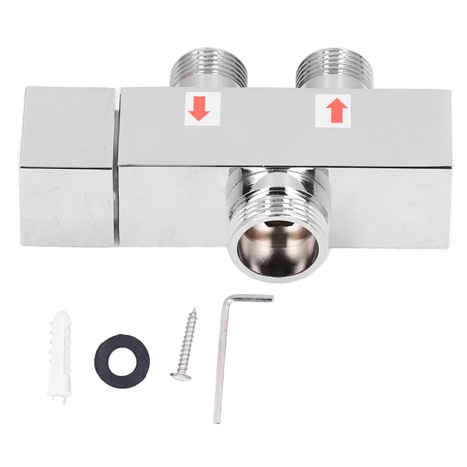 G1/2 Messing Omstelkraan Douchearm Omsteller T-stuk Connector Kraan Omstelkraan voor Badkamer white