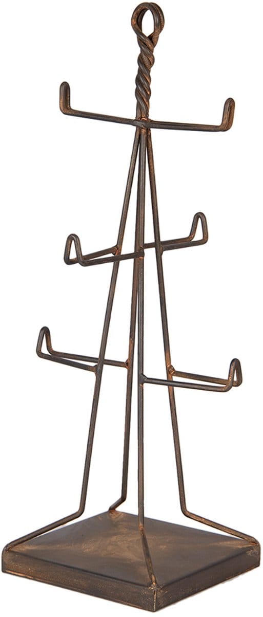 Clayre & Eef Mokkenrek 16x16x38 cm Bruin Metaal
