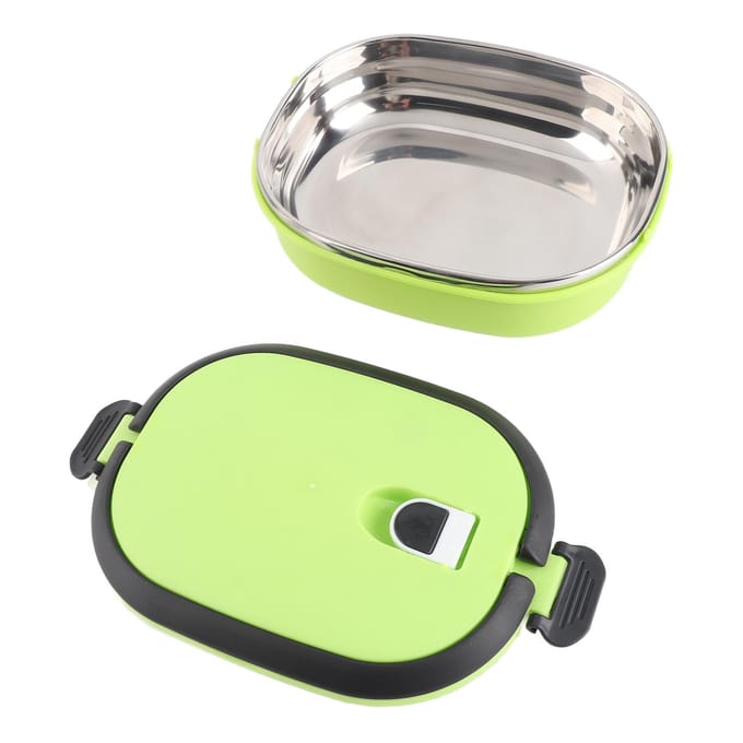Draagbare Isolatie Thermo Thermische Roestvrijstalen Lunchbox Voedselcontainer voor Buiten Picknick 1 Tier beige