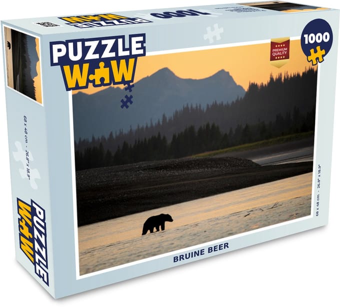 Puzzel Bos - Beer - Lucht - Legpuzzel - Puzzel 1000 stukjes volwassenen