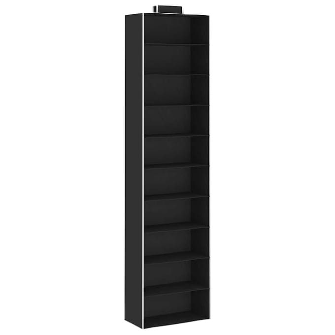 vidaXL - Kledingorganisers - hangend - 2 - st - met - 10 - schappen - stof