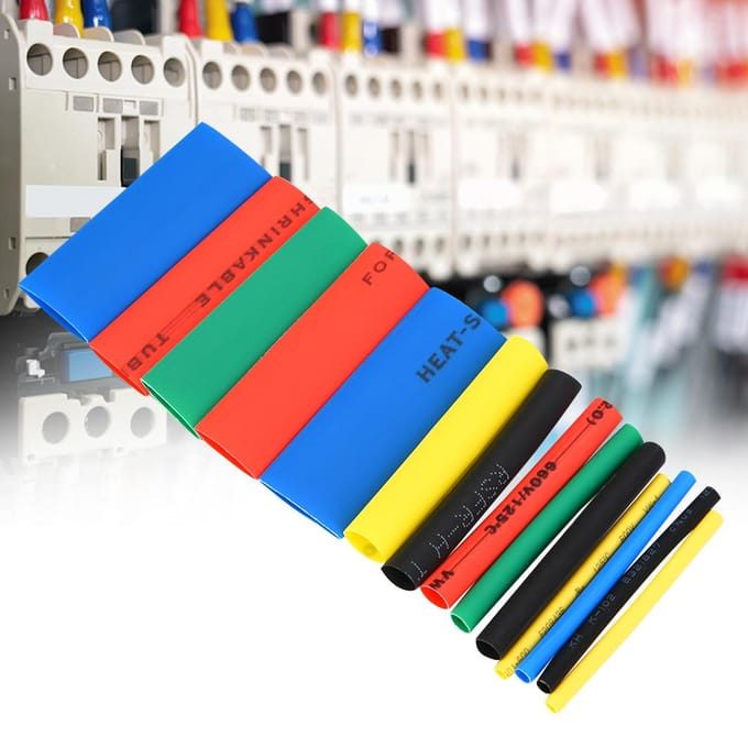 530 stuks Krimpkous Polyolefine Geïsoleerde Krimpbare Buis Draad Kabel Beschermhoes Wrap