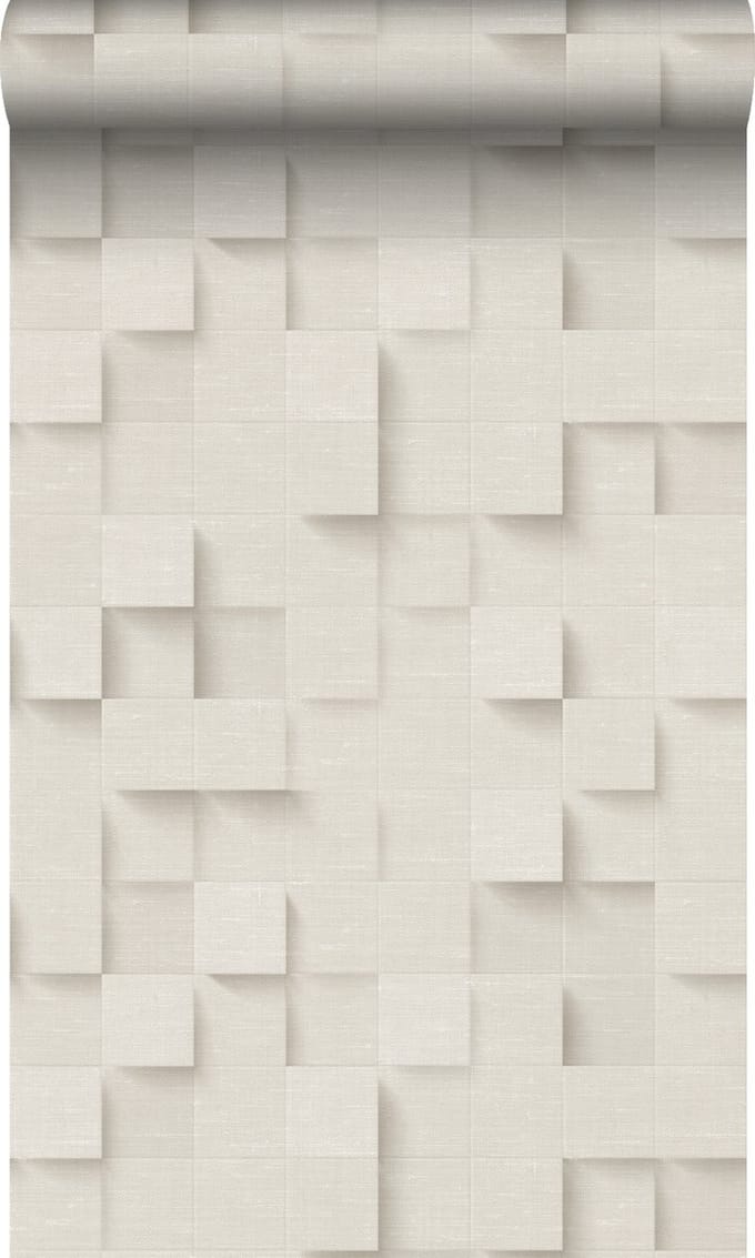 Origin Wallcoverings behang 3D kubussen lichtbeige - 50 x 900 cm - 347896