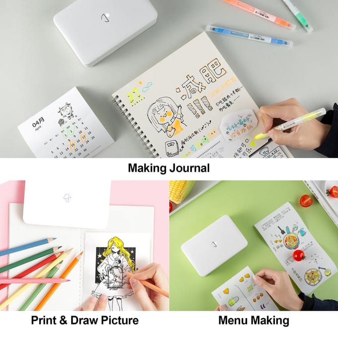 Poooli 110 * 30mm Wit Thermisch Papier Rol Printbaar Stickerpapier BPA-vrij Non-adhesive white