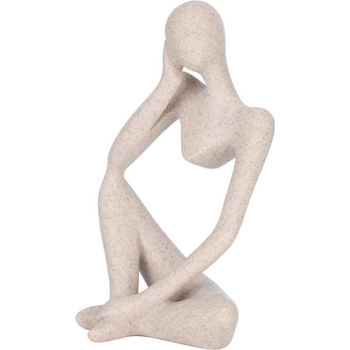 Kantoor Abstracte Sculptuur Standbeeld Studie Hars Mensen Figuur Huisdecoratie (BL521) gray