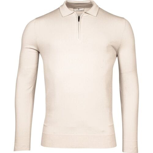 Thomas Maine Trui Pullover Polo Half Zip Collar Single Knit Kitt / male