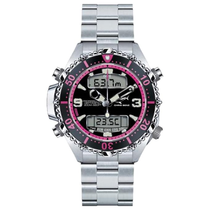 Chris Benz - CB-D200X-P-MB - Duikershorloge - Unisex - Quartz