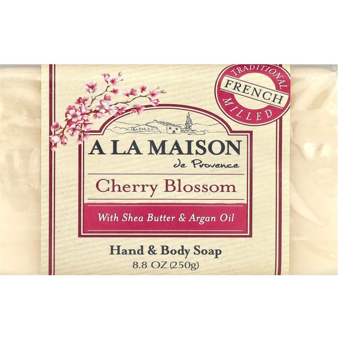 A La Maison de Provence, Savon pour les mains et le corps, Fleur de cerisier, 250 ml (250g) beige