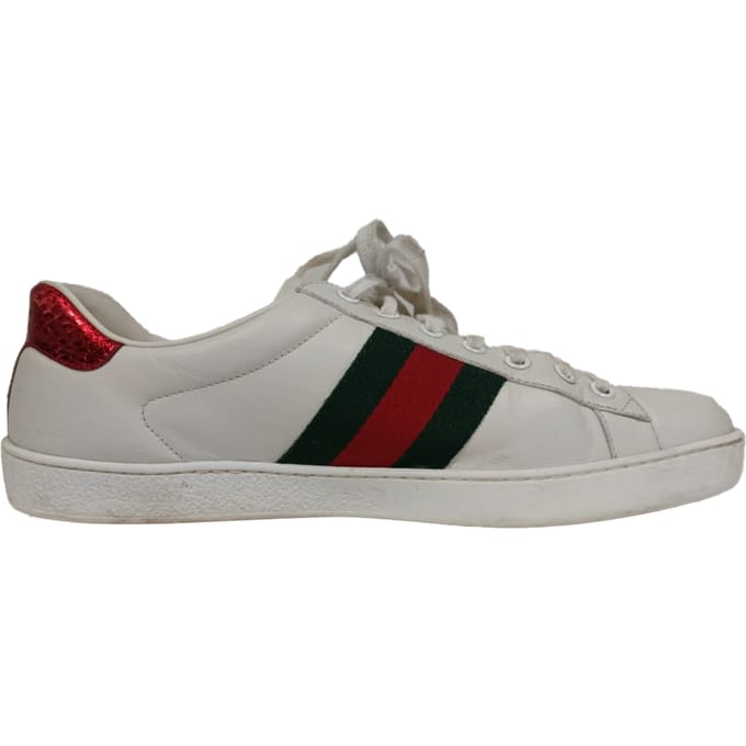Gucci Ace Bee lage sneakers in wit leer