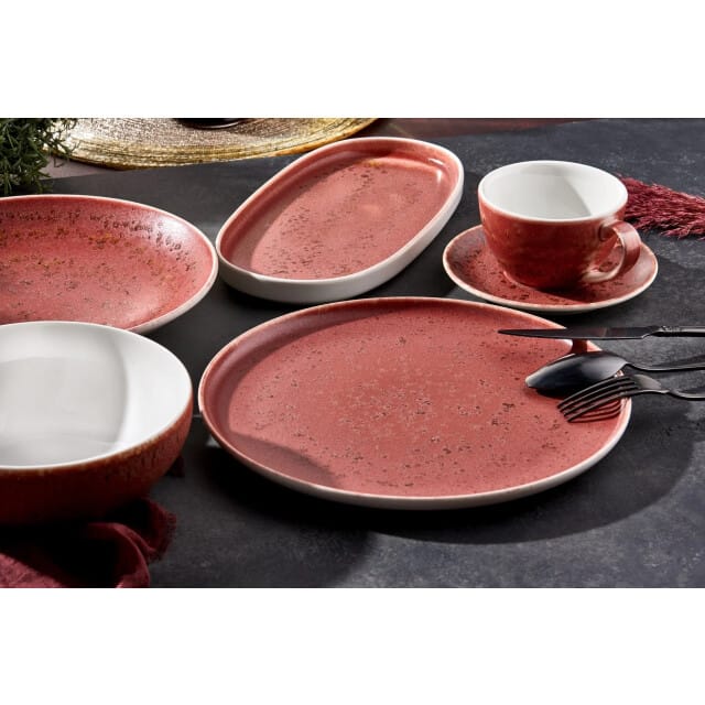 Rinart Diepbord - Rosa - Porselein - 23 cm (2000cc) - set van 6