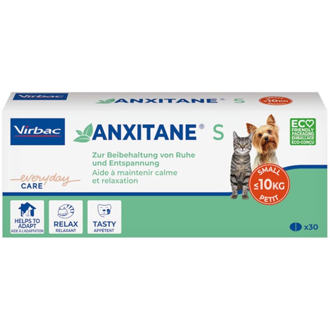 30 tabletten Virbac Anxitane S voor katten en honden