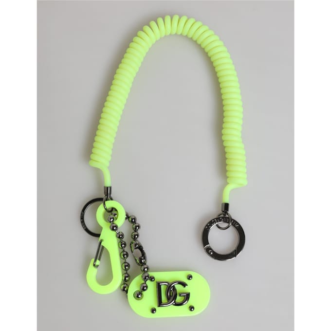 Groene Veerachtige Sleutelhanger DG Logo Heren Sleutelhanger Sleutelring