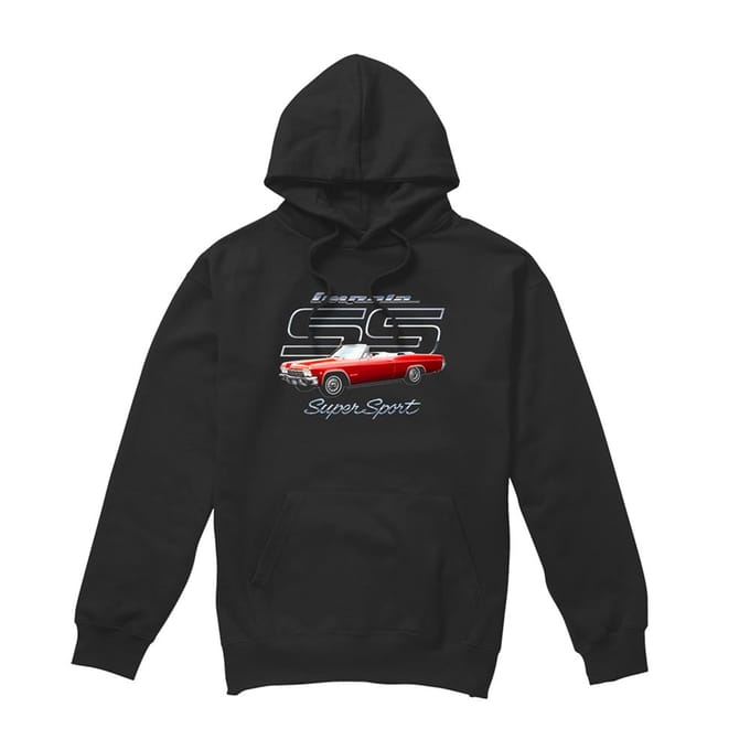 Sweat à capuche Chevrolet Impala SS pour adulte unisexe S noir