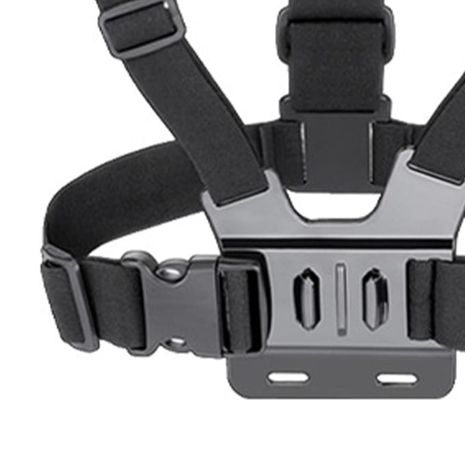 Borstband Mount Verstelbare Maat Polyester voor Mobiele Telefoon Actiecamera Filmen Skiën Klimmen black