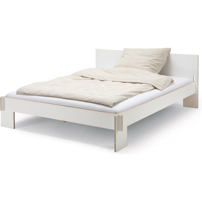 Moormann - Siebenschläfer Bed met hoofdeinde - zwart - wit (FU) - 140 x 200 cm