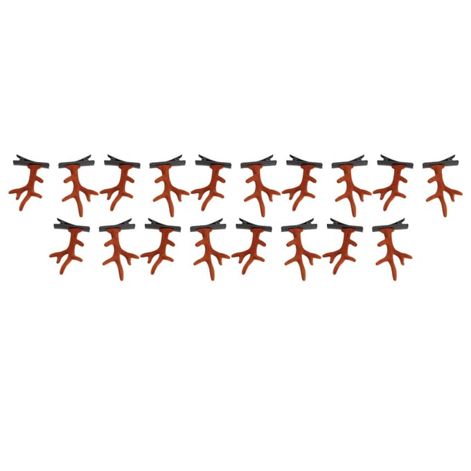 9 Paar Rendier Kerst Haarspeld Mooie Rendier Geweien Haarclip voor Feest Bruin black