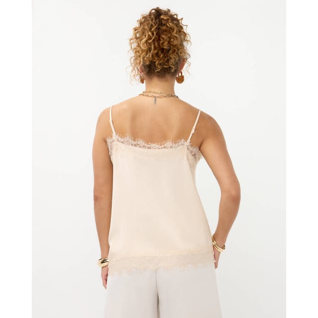Ydence Top Callie Tops & T-shirts Dames - Shirt - Creme - Maat L