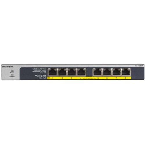 Netgear GS108LP-100EUS 8-Port Gigabit Ethernet PoE+ Unmanaged Switch with FlexPoE (60W)