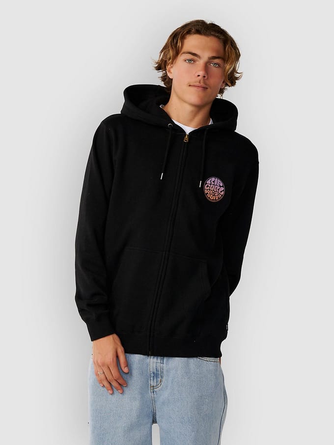 Rip Curl Wettie Passage Icon Sweatshirt Met Rits Zwart XL Man