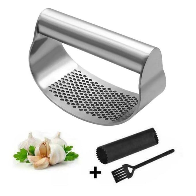 Kinghoff KH-1632 - Knoflookpers Set - 3-delig - Roestvrij staal - Ergonomisch