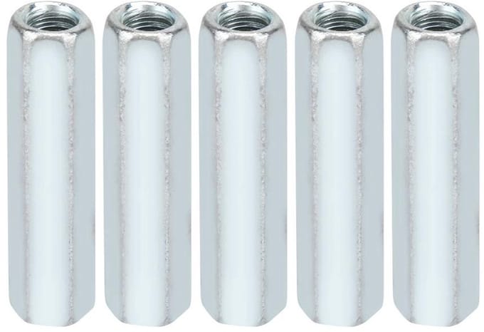 M6×40mm Hexagonale Moeren Set van 5 Stuks - Draadbevestigingen voor Thuis, Kantoor en Scheepsassemblage