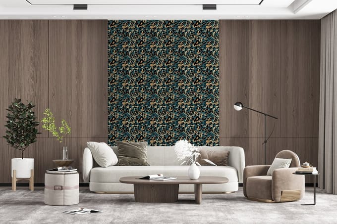 Behang - Fotobehang Panter - Luxe - Patronen - Breedte 145 cm x hoogte 220 cm