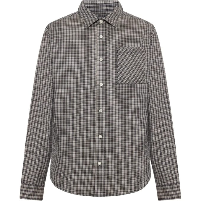 Geruit overhemd met lange mouwen KnowledgeCotton Apparel Dune