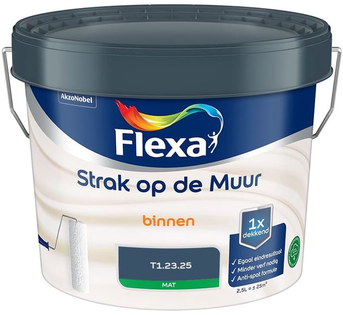 Flexa - Strak Op De Muur Binnen Mat - T1.23.25 - Mengverf - 2,5 L