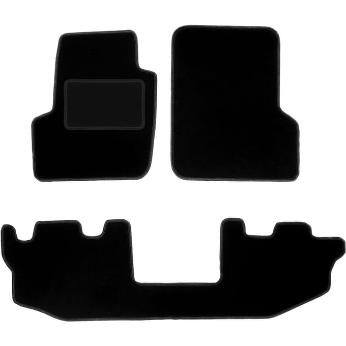 Zwarte velours vloermatten voor: Jeep Wrangler TJ SUV (1996-2006)
