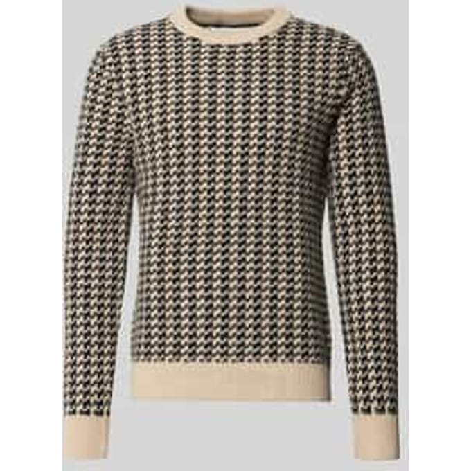 Gebreide pullover van wolmix in all-over look