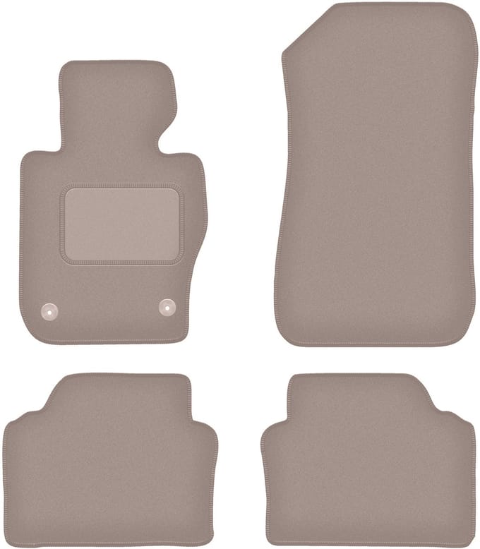 Beige velours vloermatten voor: BMW 3 E90 xDrive sedan (2004-2011)