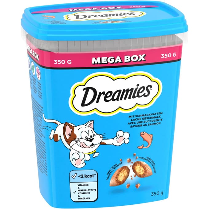 2x350g Zalm Megatub Dreamies Kattensnacks