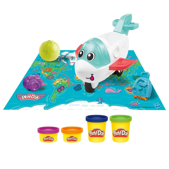 Play-Doh Airplane Explorer Starter Set - Boetseerklei - 4 Play-Doh potjes
