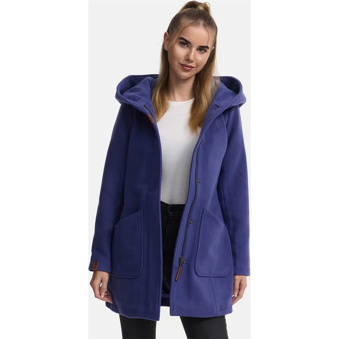 Marikoo dames wintermantel met capuchon en getailleerd model
