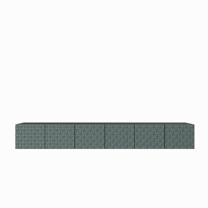 TV-kast Cali 300 (3x100) cm (zwart + groen)