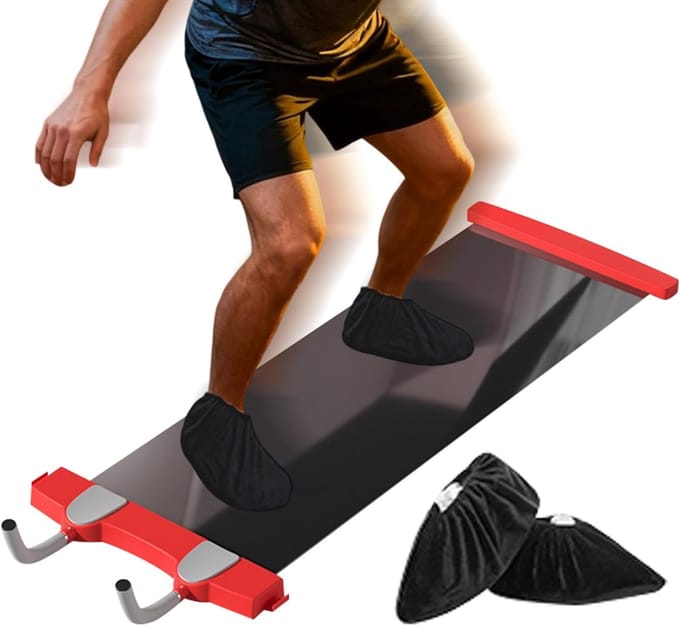 Oscillerend Balansplatform - Glijplank Trainingsapparaat - Core Training - Antislip Schokdemping - 140x50cm - Zwart