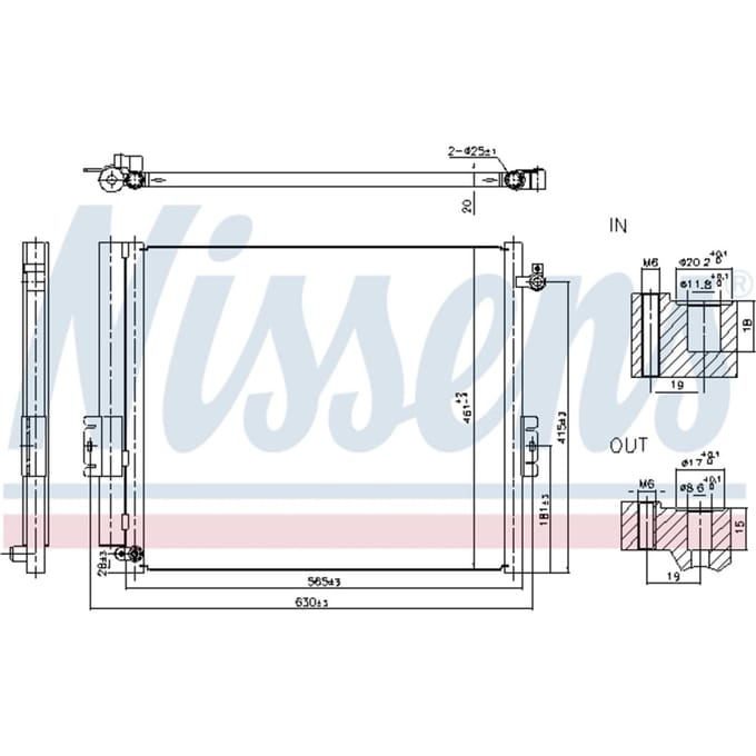 Condensator, airconditioning NISSENS 940847