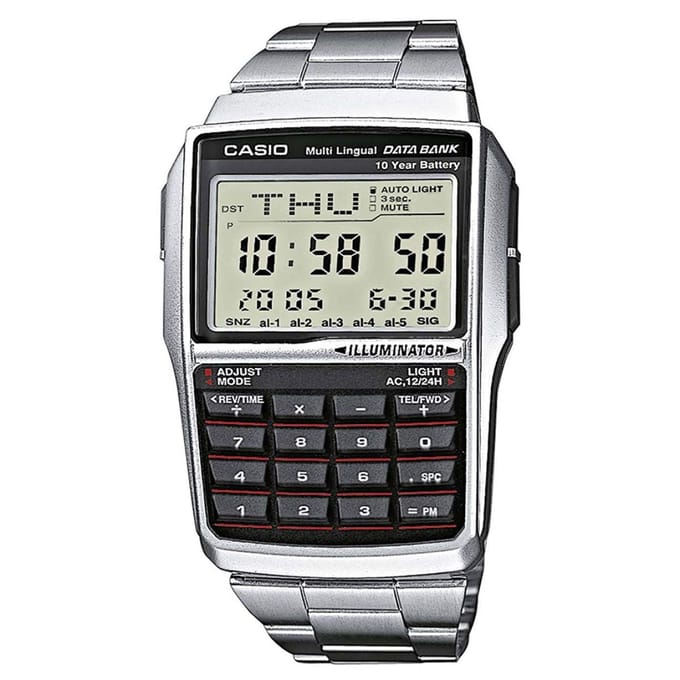 Casio Vintage DBC-32D-1AES Databank Calculator Horloge