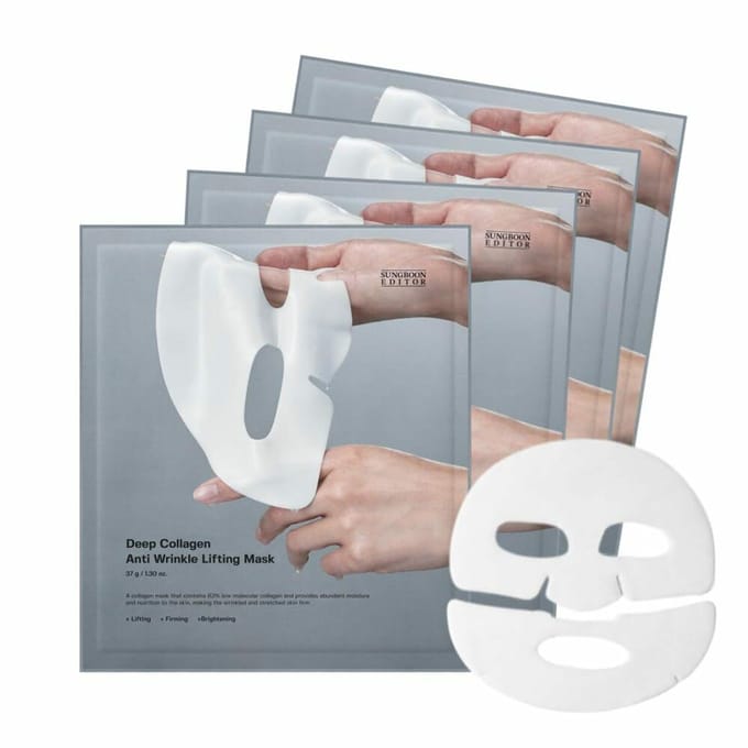 SUNGBOON EDITOR Diep collageen anti-rimpel liftend masker 4 stuks white