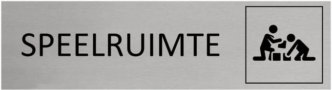 CombiCraft aluminium deurbordje Speelruimte - 165 x 45 mm met tape