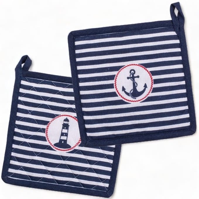Allecto - Set van 2 pannenlappen - Hittebestendig - Wasbaar