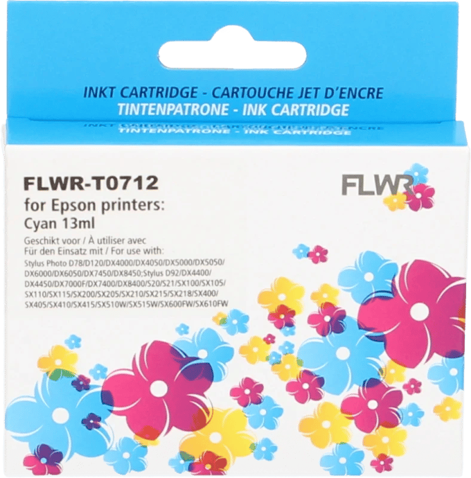 FLWR - Cartridges / Epson T0712 / cyaan / Geschikt voor Epson