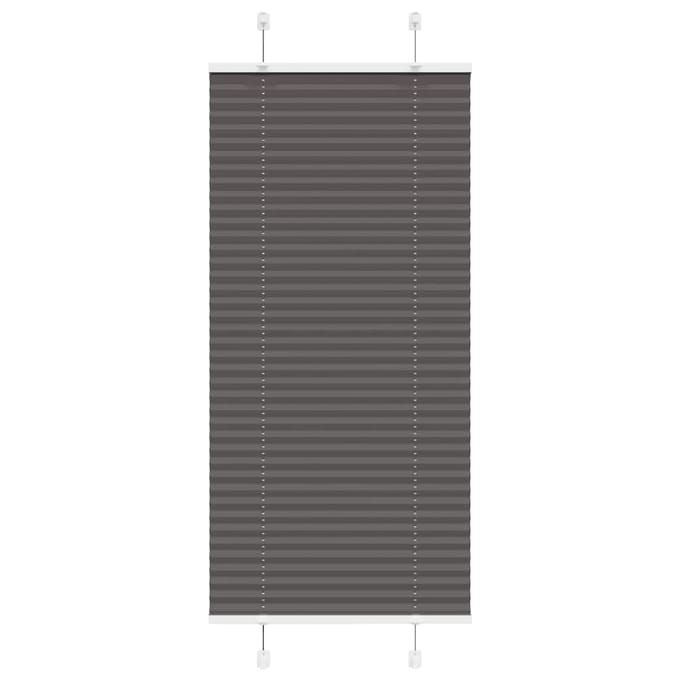 vidaXL - Plissé - rolgordijn - 65x100 - cm - stofbreedte - 64,4 - cm - polyester - zwart