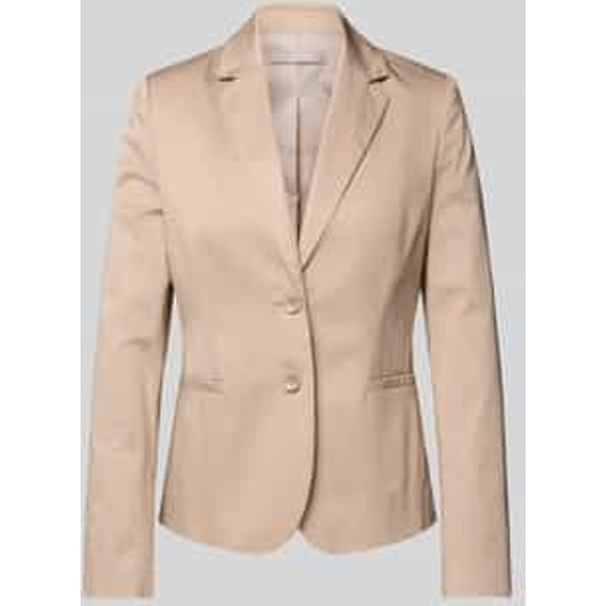 Regular fit blazer met reverskraag en paspelzakken