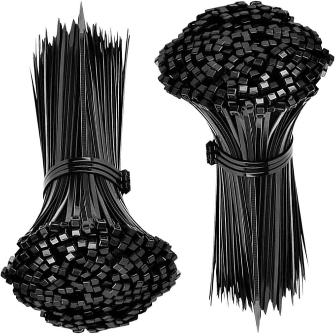 Kabelbinders Zwart - Tie Wraps - Kabelbeheer - UV Bestendig - 200 Stuks - Zwart
