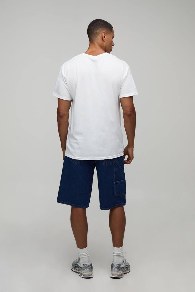 Regular T-shirt Met Lone Star Beer Licentie Print | White | Size Small