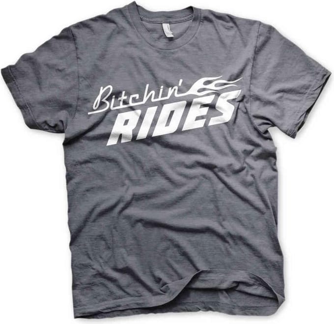 Bitchin' Rides Heren Tshirt -M- Logo Grijs