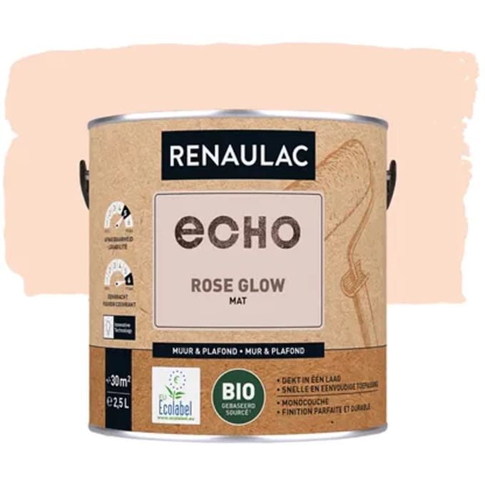 Renaulac Echo Muurverf - Mat - Roze - 2,5l